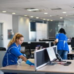 Professional Cleaners in Napa County cleaning an office