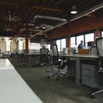 A clean office space with an open office concept