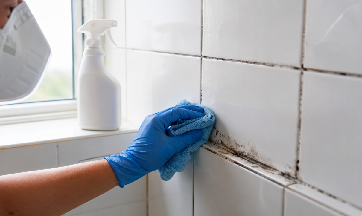 How to Clean Shower Mold Without Spreading Spores 1 person told me how to clean shower mold